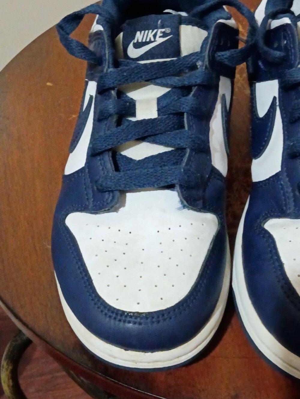 Nike Dunk Low Midnight Navy Blue White Kids Sneakers FB9108-116 Size 3Y - Picture 7 of 14
